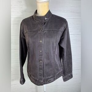 Columbia X.C.O. L juniors charcoal  gray Jean Denim Button Down Womens Jacket